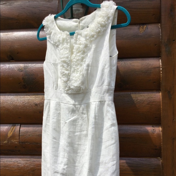 Taylor Dresses & Skirts - Feminine White Linen Dress 👗Boho Taylor Size 2